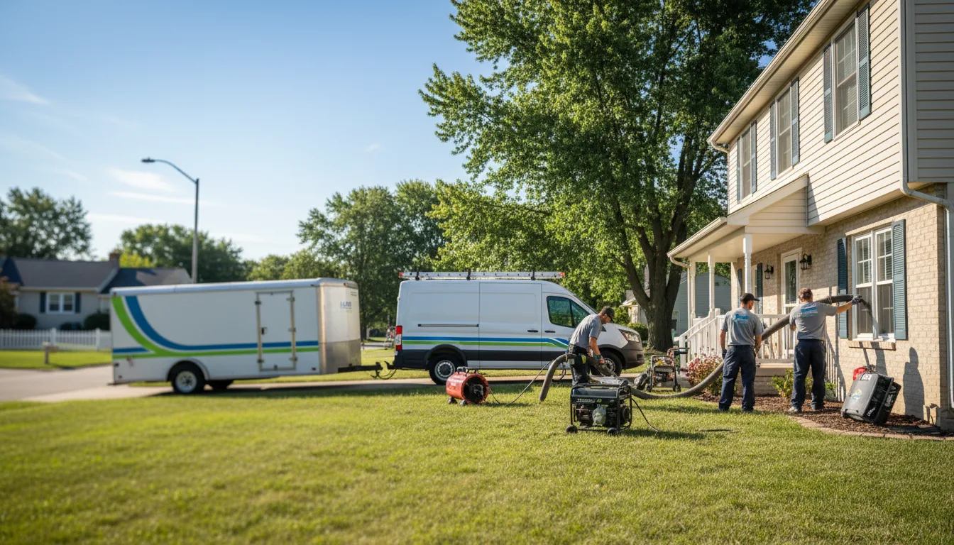 Flooded Basement Restoration And Cleanup With Repair in Madison, IN near me